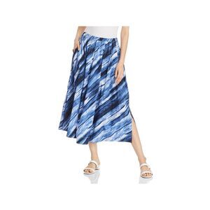 DONNA KARAN Womens Pocketed Elastic Waist Midi Wear To Work Skirt